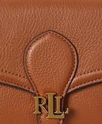 Lauren Ralph Bradley Small Pebbled Leather Crossbody Wallet