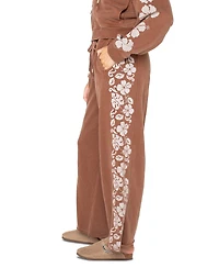 Roxy Juniors' Fringing Reefs Graphic Wide-Leg Sweatpants
