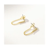 14K Gold-Plated Downtown Chain Earrings