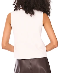 Vince Camuto Women's Crewneck Sleeveless Button Sweater