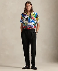 Polo Ralph Lauren Men's Classic-Fit Racing-Print Camp Shirt