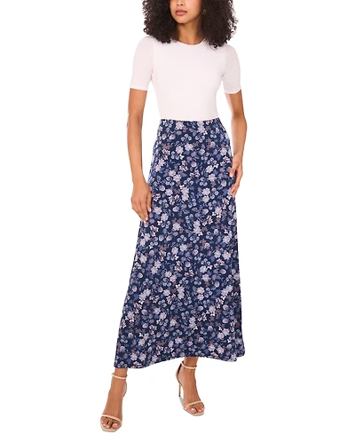 Vince Camuto Women's Printed Pull-On Maxi Skirt