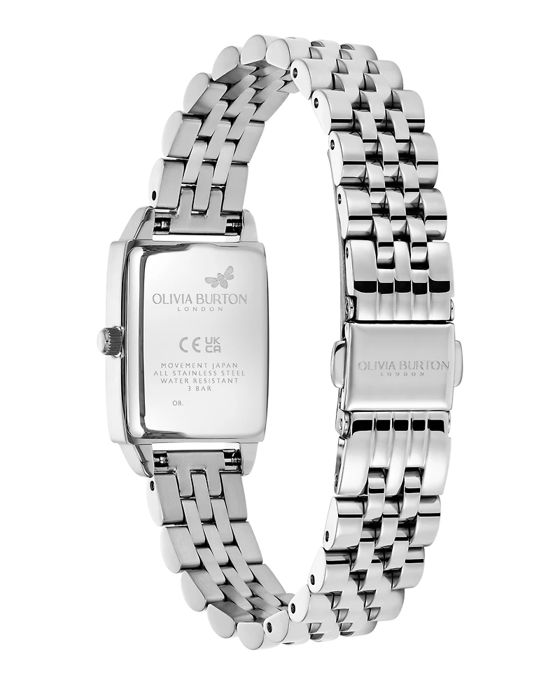 Olivia Burton Women's Quartz Silver-Tone Stainless Steel Bracelet Watch 25.5mm x 20.5mm