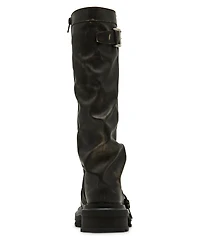 Madden Girl Women's Restore Knee-High Slouchy Lug-Sole Moto Boots