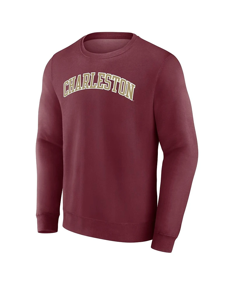 Fanatics Men's Maroon Charleston Cougars Short Name Pullover Sweatshirt