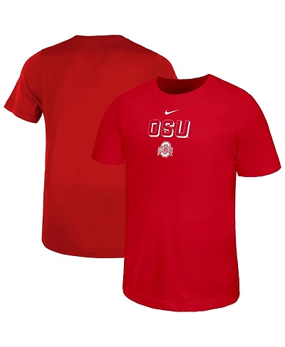 Nike Big Boys and Girls Scarlet Ohio State Buckeyes Legend Performance T-Shirt
