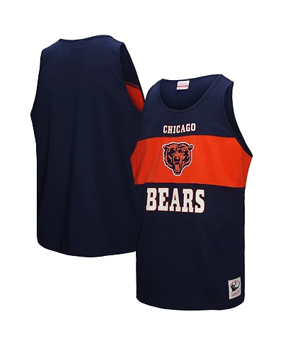 Mitchell & Ness Men's Navy Chicago Bears Retro Color Block Tank Top