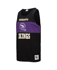 Mitchell & Ness Men's Black Minnesota Vikings Retro Color Block Tank Top