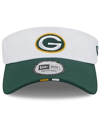 New Era Men's White/Green Green Bay Packers 2025 Nfl Training Camp Adjustable Visor Hat