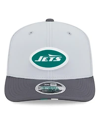 New Era Men's Gray/Graphite New York Jets 2025 Nfl Training Camp 9SEVENTY Adjustable Hat