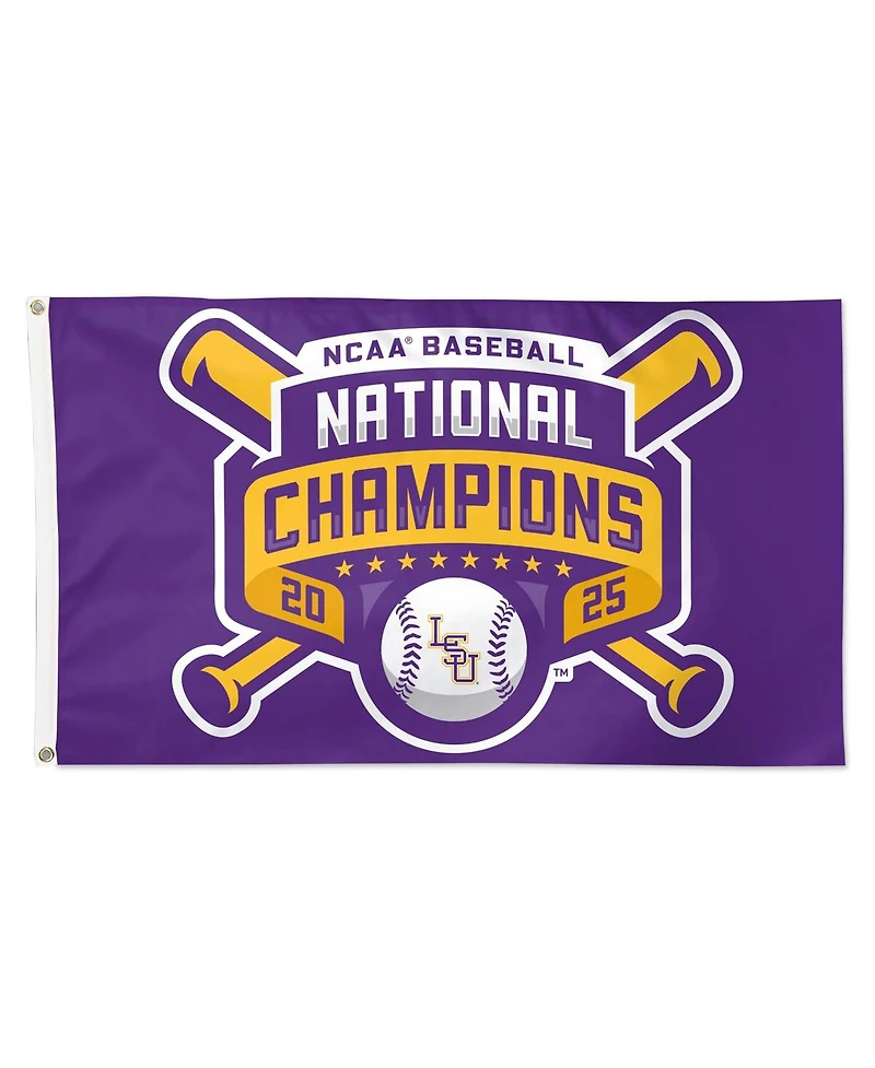 Wincraft Lsu Tigers 2025 Ncaa Baseball Men's College World Series Champions 3' x 5' One-Sided Deluxe Flag