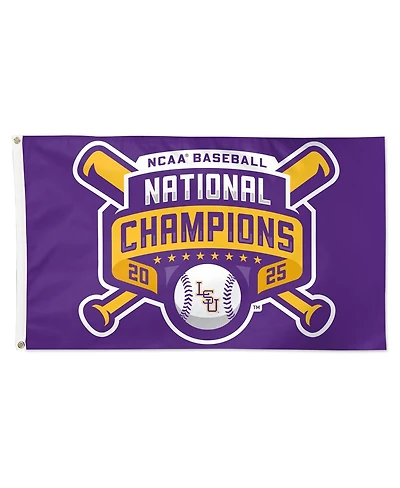 Wincraft Lsu Tigers 2025 Ncaa Baseball Men's College World Series Champions 3' x 5' One-Sided Deluxe Flag