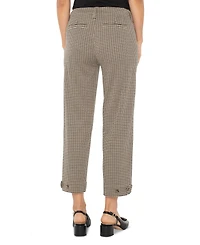 Liverpool Los Angeles Petite Houndstooth Cropped Utility Pants