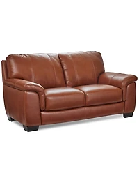 Cobbie Leather 69" Loveseat, Macy's Exclusive