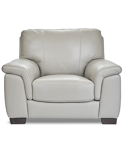 Cobbie Leather 46" Chair, Macy's Exclusive