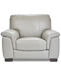 Cobbie Leather 46" Chair, Macy's Exclusive