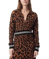 Dee Ocleppo Women's Barbara Jacquard Split-Neck Sweater