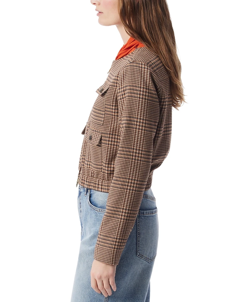 Dee Ocleppo Women's Lena Plaid Collarless Jacket