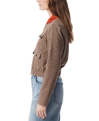 Dee Ocleppo Women's Lena Plaid Collarless Jacket