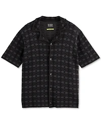 Scotch & Soda Men's Short Sleeve Tone on Button-Front Shirt