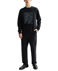 Scotch & Soda Men's Relaxed Fit Long Sleeve Logo Graphic Sweatshirt