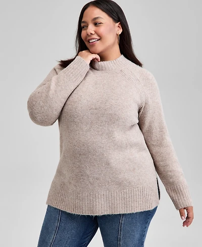 And Now This Trendy Plus Mock-Neck Sweater, Macy's Exclusive