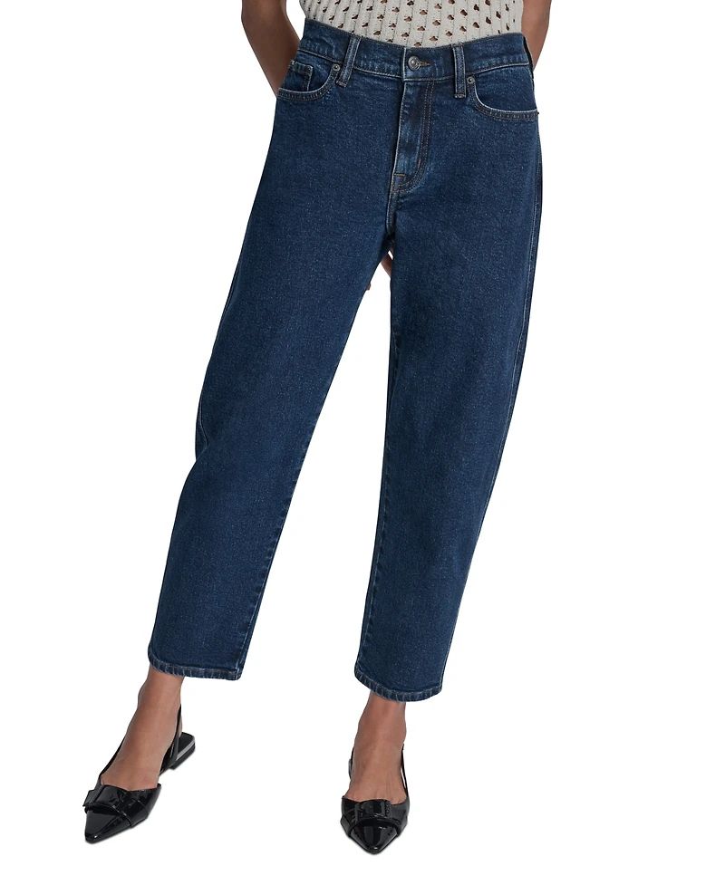 Dkny Jeans Petite Mid-Rise Barrel-Leg