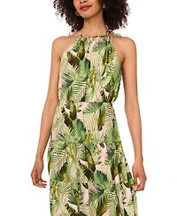 Vince Camuto Women's Printed Halter A-Line Dress