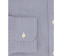 Brooks Brothers Men's Regular-Fit Spread Collar Grid Check Dress Shirt