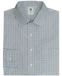 Brooks Brothers Men's Regular-Fit Navy Check Dress Shirt