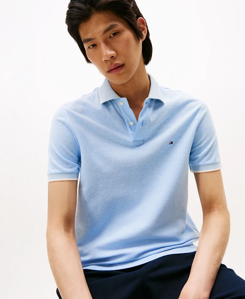 Tommy Hilfiger Men's Regular-Fit Tipped Linen Polo Shirt