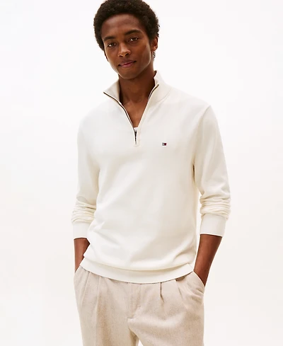 Tommy Hilfiger Men's Essential Quarter-Zip Pullover Knit Sweater