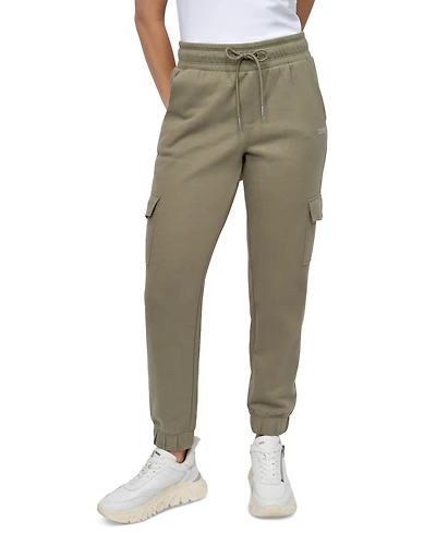 Dkny Sport Women's Studded-Logo Cargo Joggers