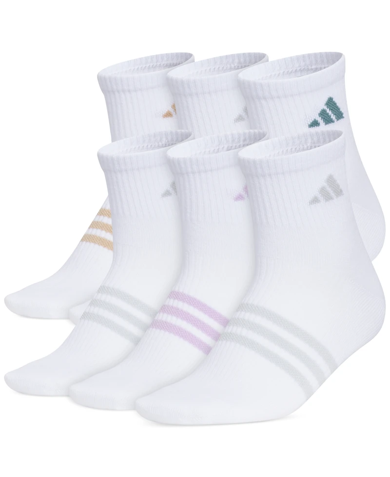 adidas Women's 6-Pk. Superlite 3.0 Quarter Socks 5160377A