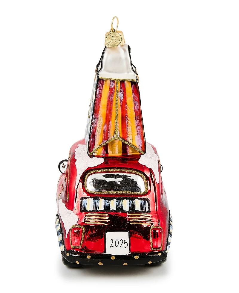 MacKenzie-Childs Christmas Shopping Car Ornament