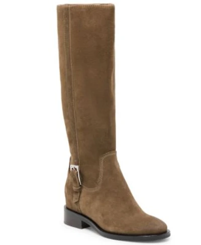 Dolce Vita Womens Kilian H2o Tall Knee High Buckle Riding Boots Regular Wide Calf