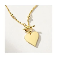 14k Gold-Plated Touch of Love Heart Necklace, 16" + 2" extender