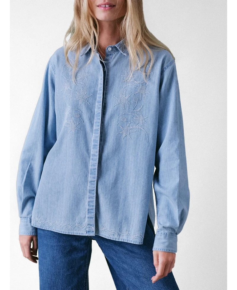 Cape Cove Women's Stella Denim Blouse