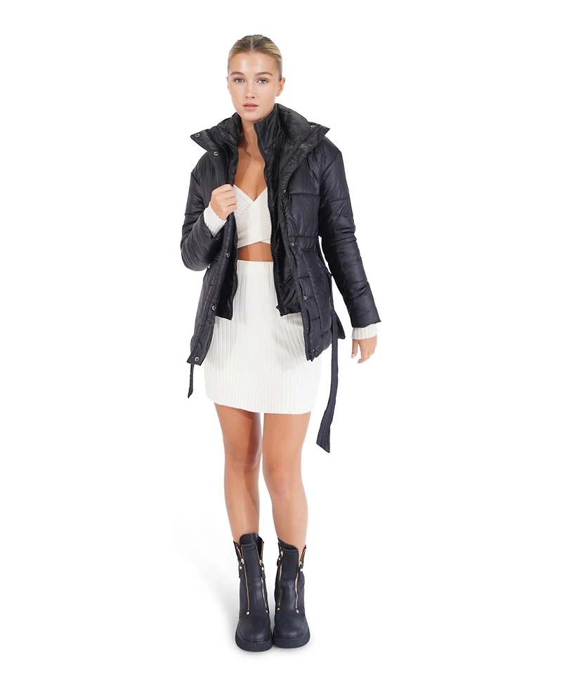 Belle & Bloom Women's Moonrise Belted Puffer Jacket