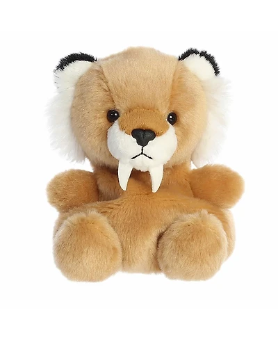 Aurora Mini Ash Saber Tooth Tiger Palm Pals Adorable Plush Toy Brown 5"