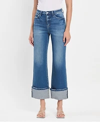 Flying Monkey Women's Super High Rise Vintage-like Flare Jeans