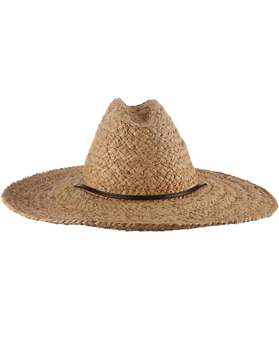 Dorfman Pacific Men's Raffia Lifeguard Chin Cord Hat
