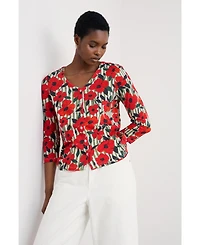 Seasalt Cornwall Women's Studio Glass Quarter Sleeve Top