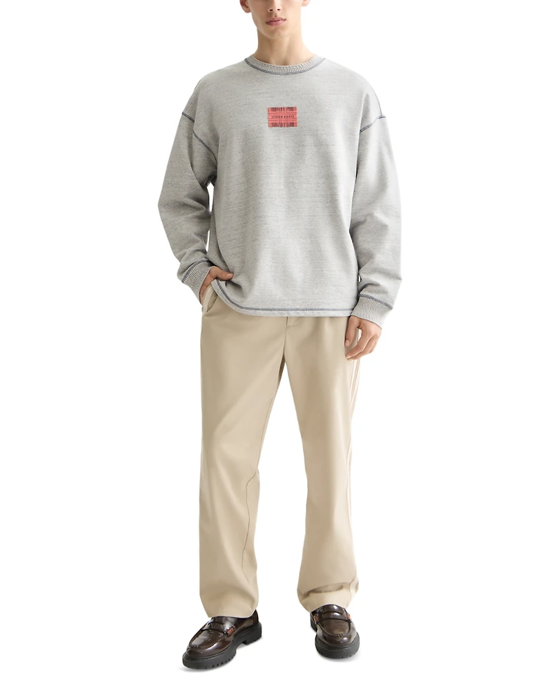 Scotch & Soda Men's Relaxed Fit Long Sleeve Logo Sweatshirt