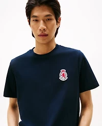 Tommy Hilfiger Men's Red, White & Blue Embroidered Crest T-Shirt