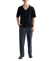 Scotch & Soda Men's Short Sleeve Tonal Jacquard Button-Front Shirt