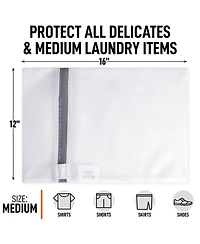 3 Pack Medium Reusable Mesh Laundry Bags for Delicates
