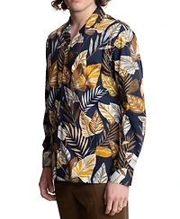 Paisley & Gray Men's Slim Fit Long Sleeve Foliage Print Button-Front Camp Shirt