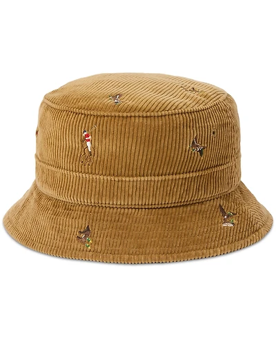 Polo Ralph Lauren Men's Duck-Embroidered Corduroy Bucket Hat