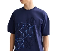 Scotch & Soda Men's Relaxed Fit Short Sleeve Embroidered T-Shirt